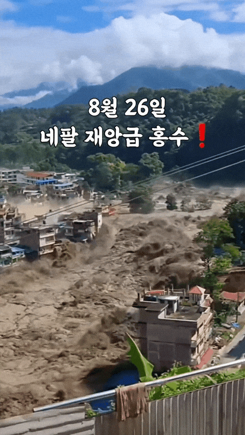 재앙급 홍수 발생한 네팔 (2)