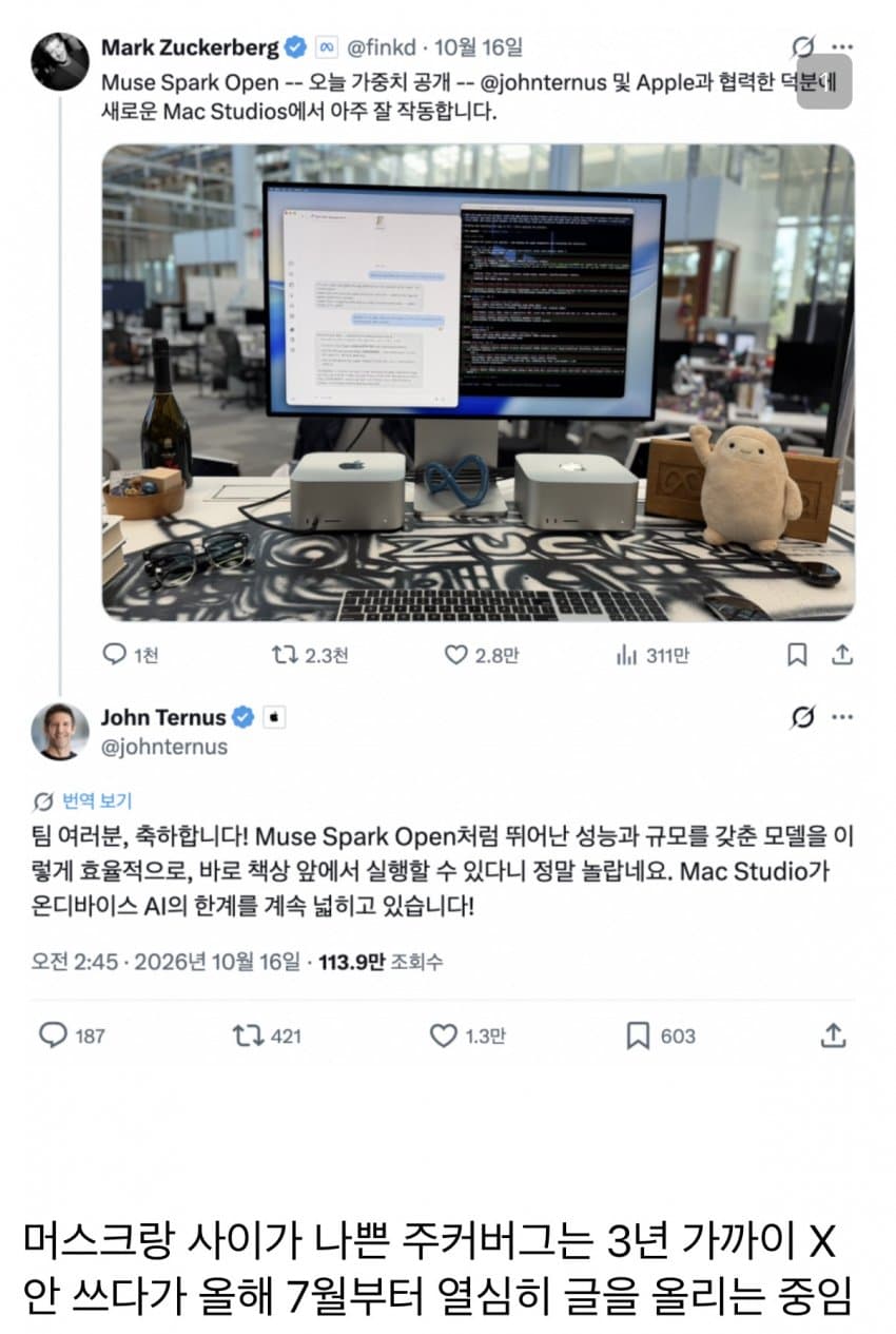 쓰레드와 트위터 차이점 근황 (2)