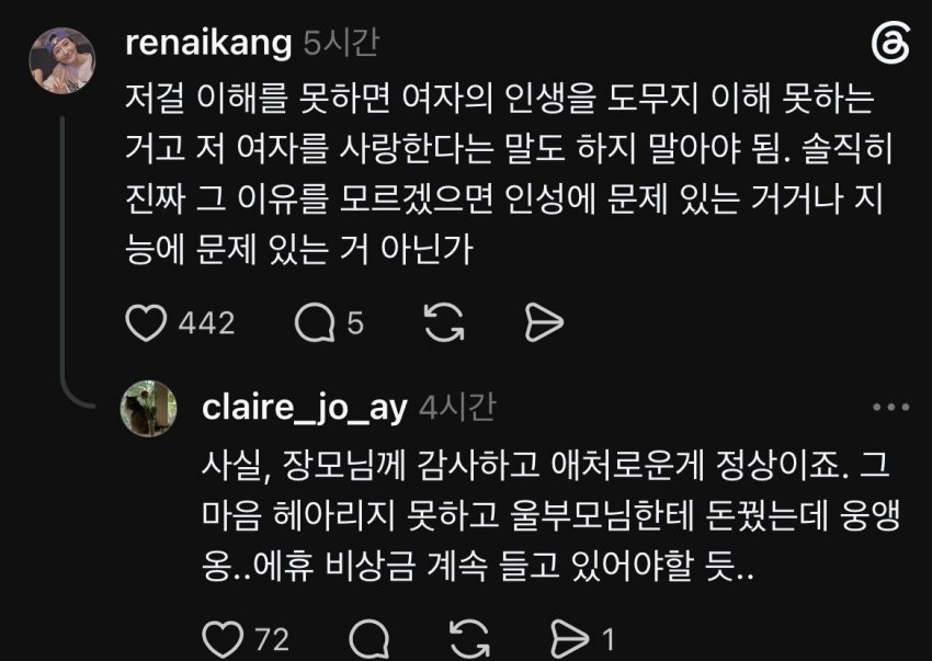 비상금 4천8백 걸린 아내의 반응 및 여자 쉴드 댓글들 (6)