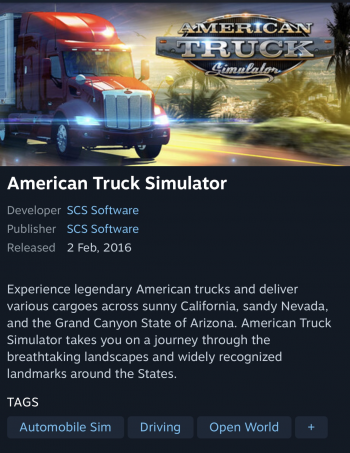 [스팀] American Truck Simulator (6,200원) (무료)