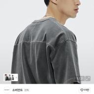 소버먼트 460G 컷 헤비 피그먼트 티셔츠 (차콜) 2...