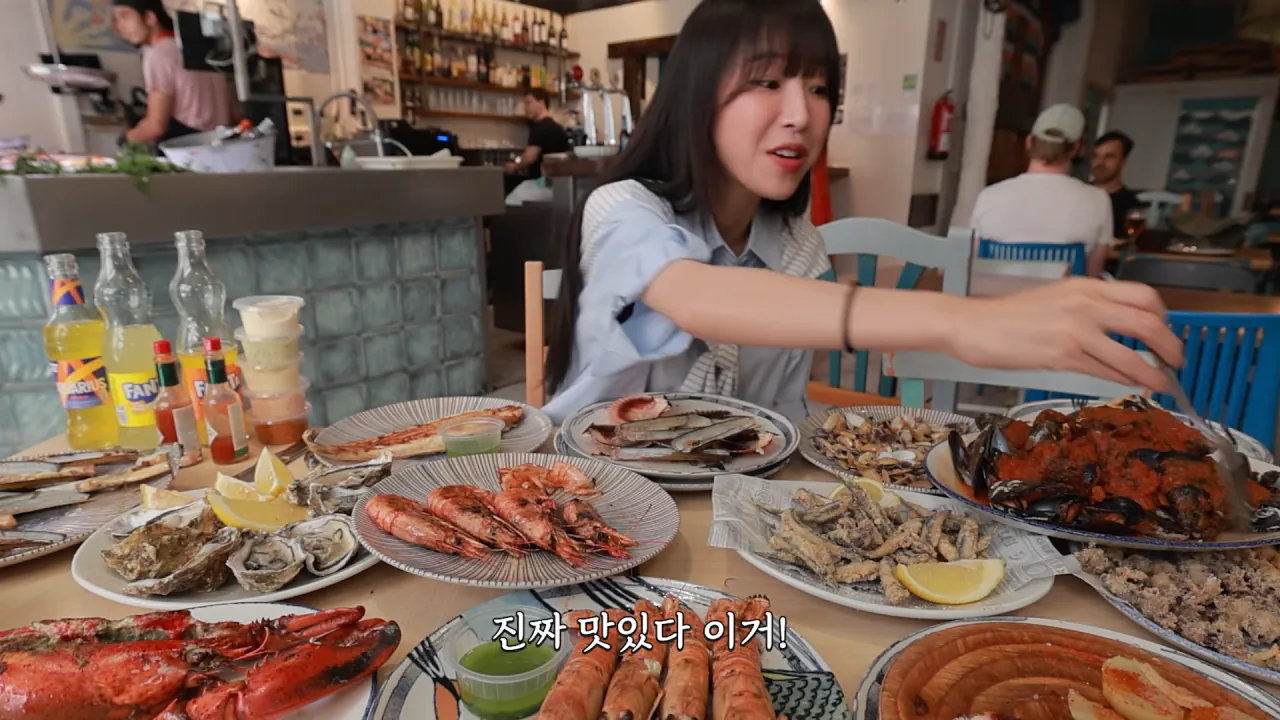 스페인 해산물 5.5kg 배터지게 먹방한 쯔양 ㄷㄷㄷ (16)