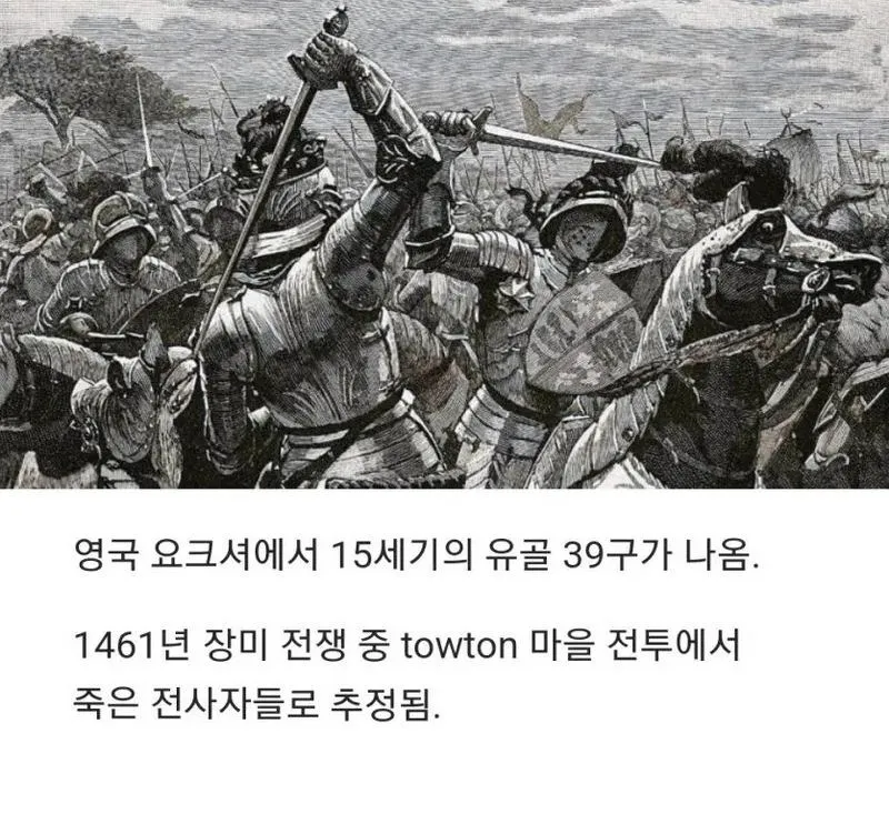 15세기 영국, 병사들의 유골