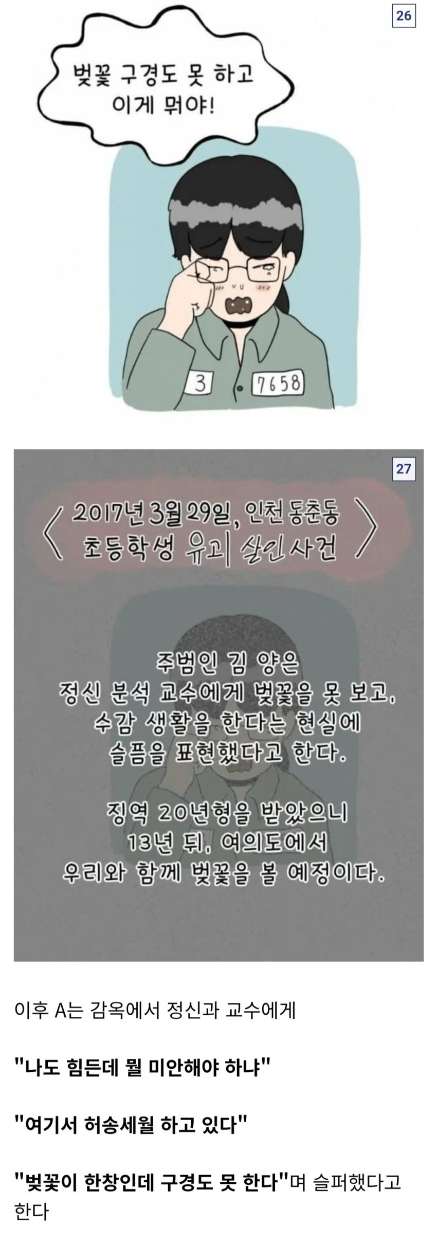 (혐) 4년뒤에 출소하는 초등학생 토막 살인범 (18)