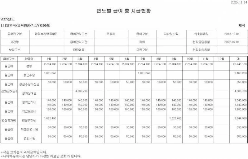 싱글벙글 9출 공무원 8년차 연봉 (2)