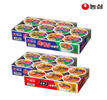 [네이버] 농심 육개장18입+김치사발면6입 총24개 외 신라면 20개입
