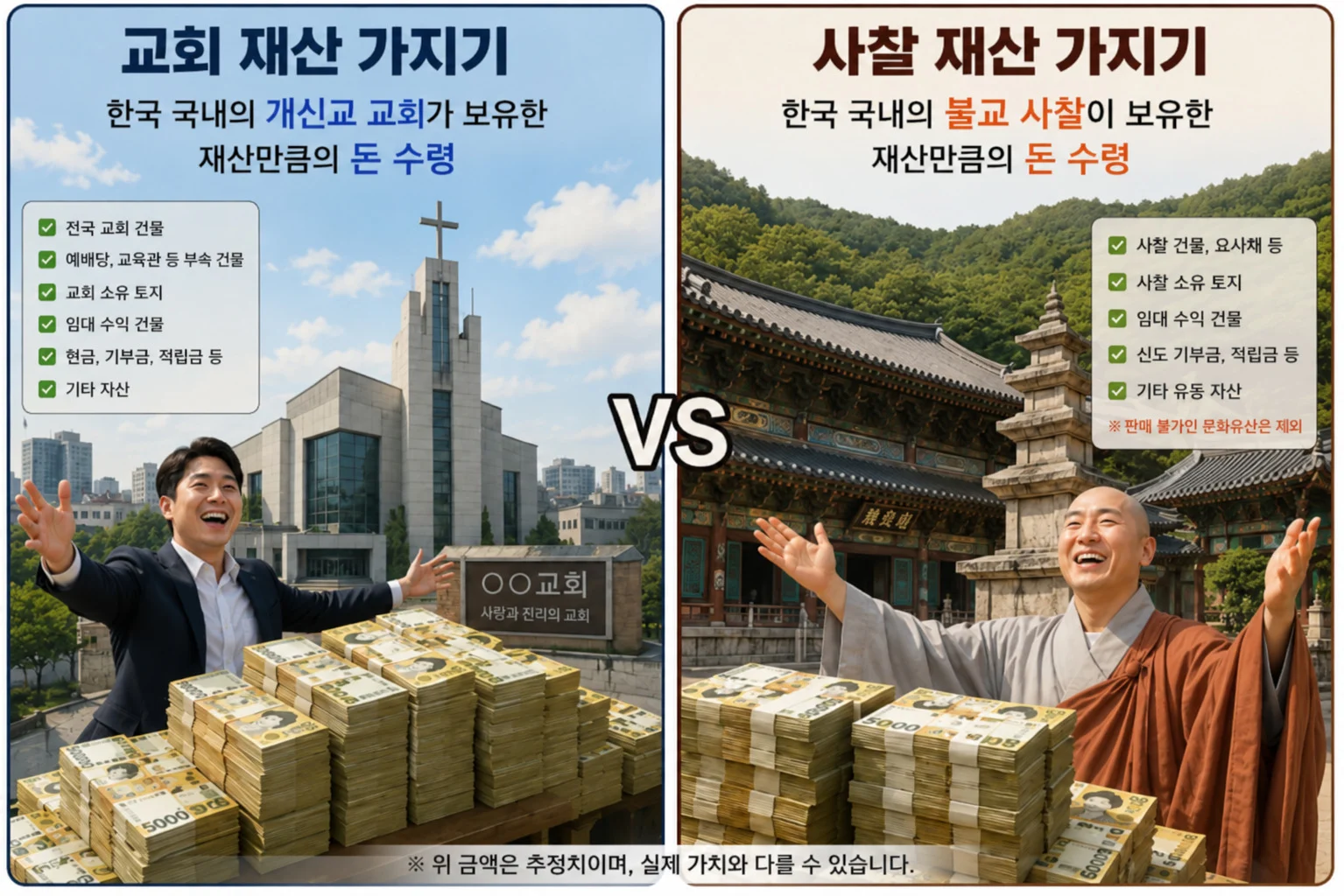개신교 재산 가지기 vs 불교 재산 가지기 (2)