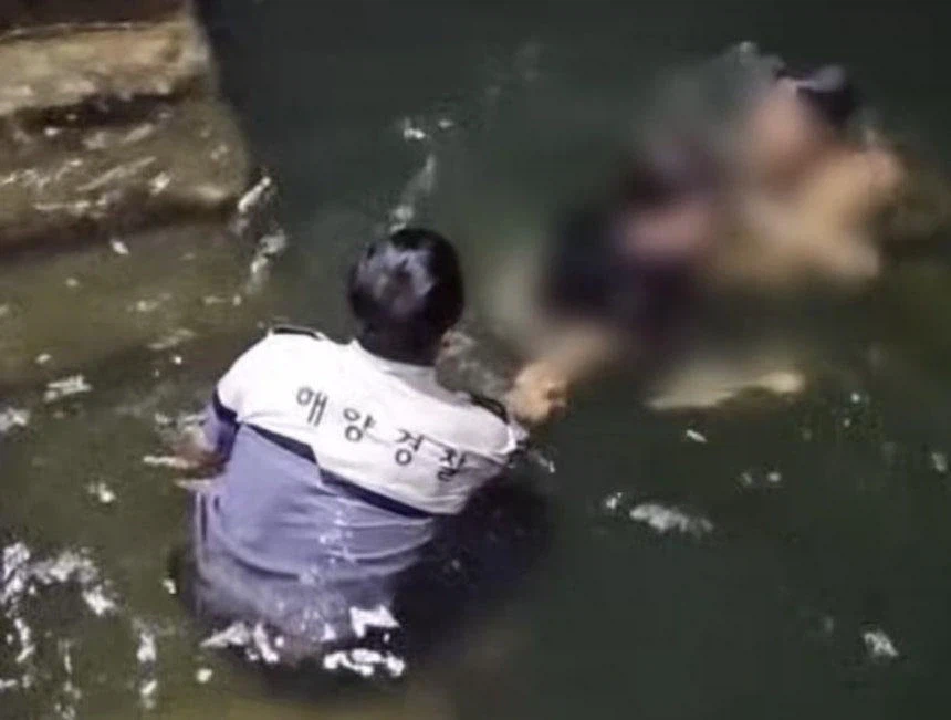 음주 측정 거부 30대 바다로 추락 (2)