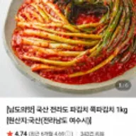 남도의맛 국산 전라도 파김치 쪽파김치1kg