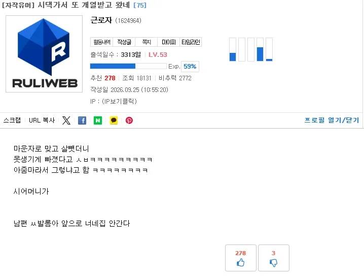 시댁가서 또 개열받고 왔다는 여자 (2)