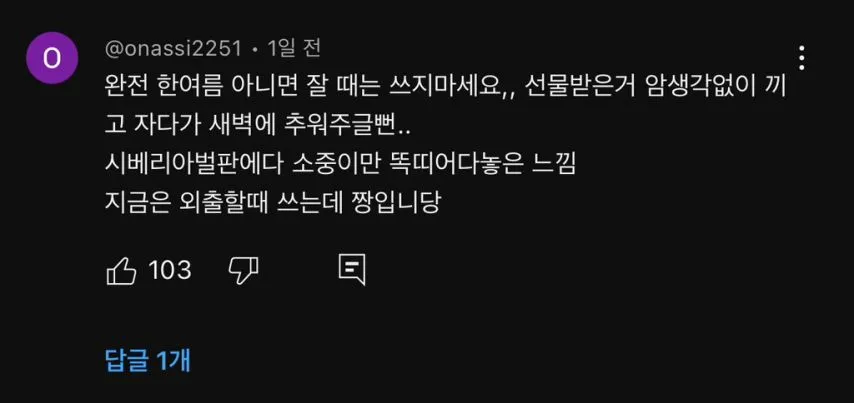 태국 민트 생리대 후기