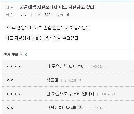 사람들의 자살을 막은 따뜻한 댓글들 (2)