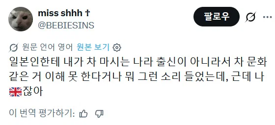 ?ㅅ?: 내가 일본인한테 '너희 나라에는 차를 마시는 문화가 없어서 이해를 못 하는거다.'라는 말을 들었거든