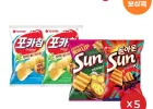 포카칩 66g 5개+어니언 66g 5개+썬 핫스파이시 80g 5개+갈릭바게트 80g 5개