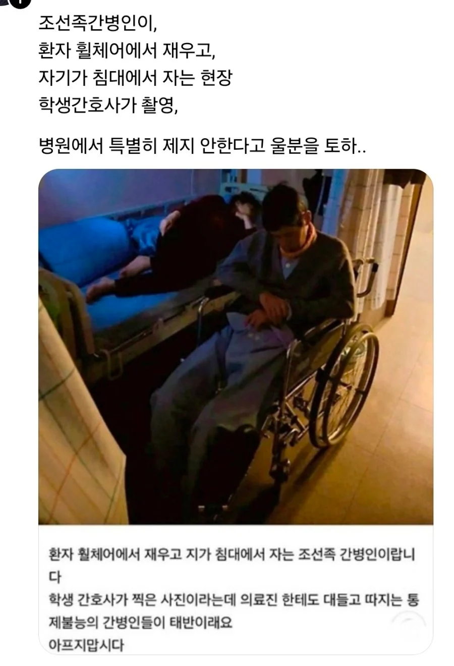 조선족 간병인 근황