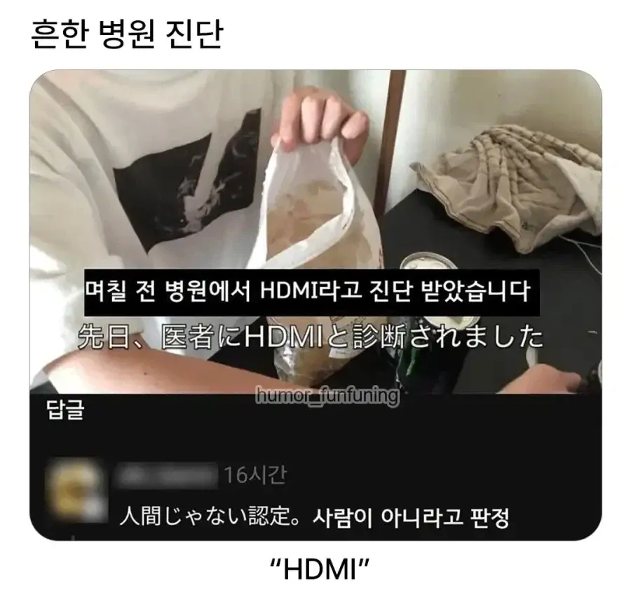 며칠 전 병원에서 HDMI라고 진단 받았습니다