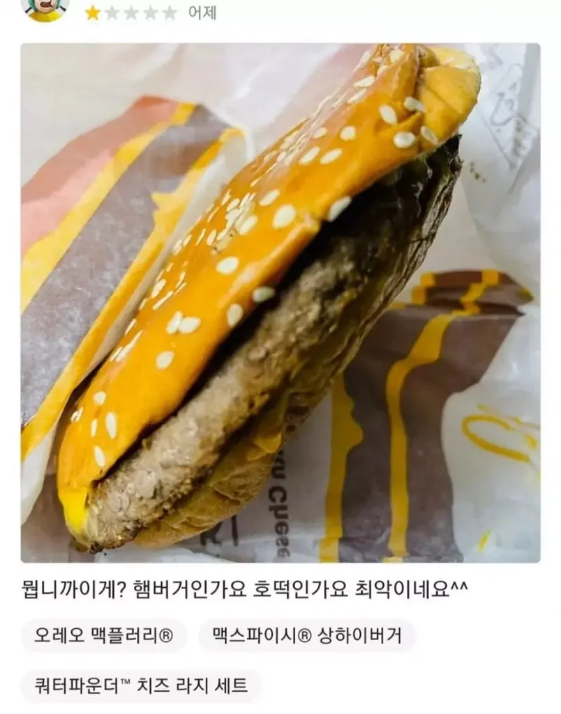 자존감 낮아질때 우리동네 맥도날드 배민리뷰 봄