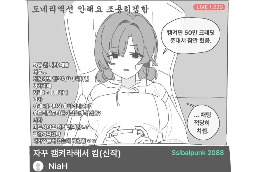 핵 논란 해명하는 여자 스트리머 manhwa (2)