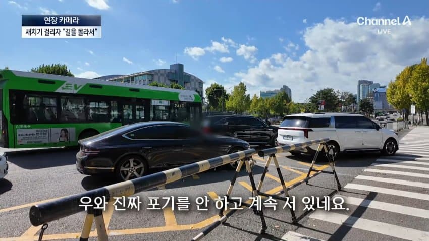 채널a) 차 머리부터 '쑥'..야구장 앞 얌체들 (21)