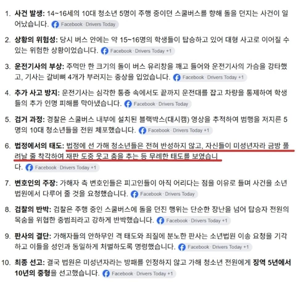스쿨버스에 돌 던진 촉법들의 최후 (3)