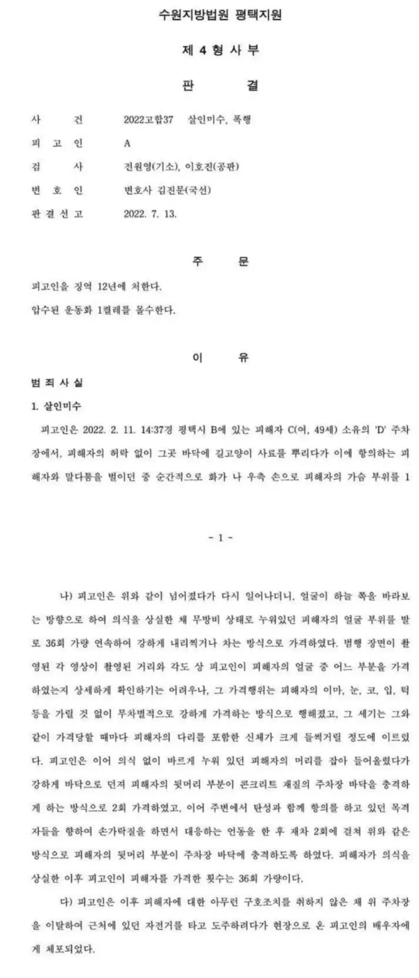 징역12년 레전드 켓맘