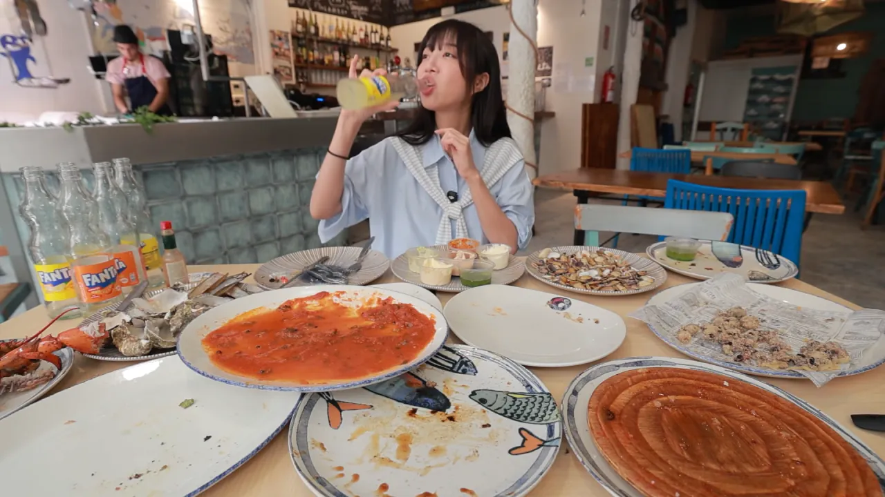 스페인 해산물 5.5kg 배터지게 먹방한 쯔양 ㄷㄷㄷ (36)