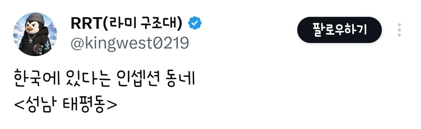 한국에 있다는 인셉션 동네