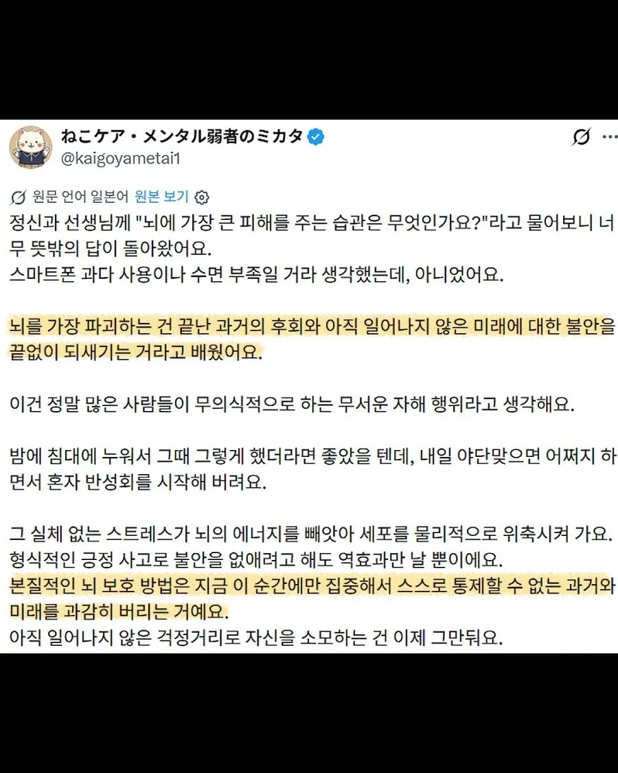 의외로 뇌에 가장 큰 피해를 주는 습관