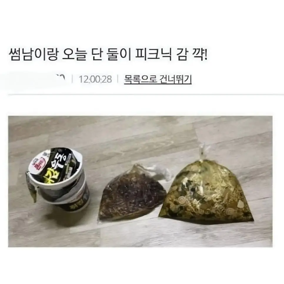 썸남이랑 피크닉 가는 언냐