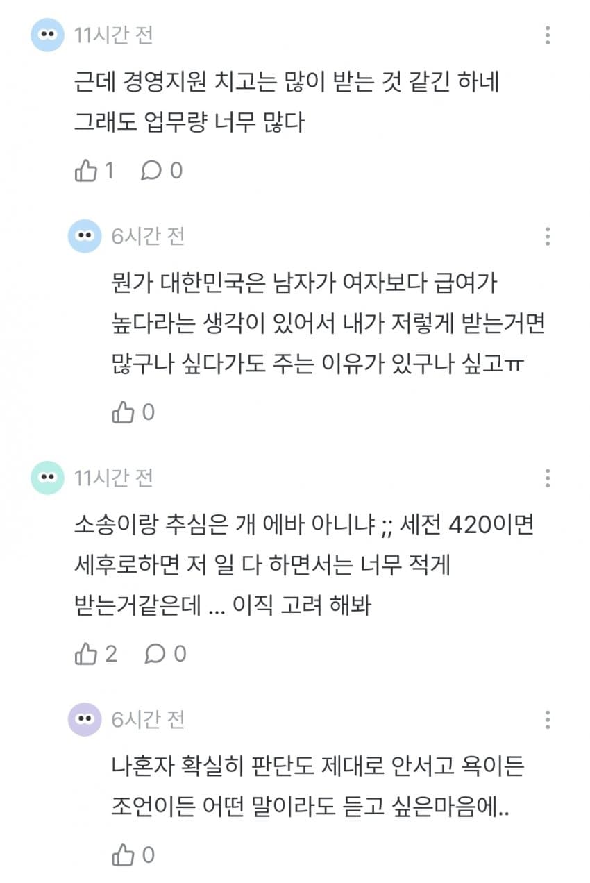 30대 여자인데 420받고 세무, 회계, 법무, 노무, 인사하는 잡플인 (5)