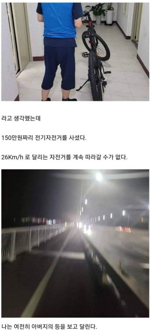 자전거와 아버지의 등