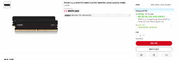 [알리] 마이크론 Crucial DDR5 PC5-44800 CL46 PRO 대원씨티에스
