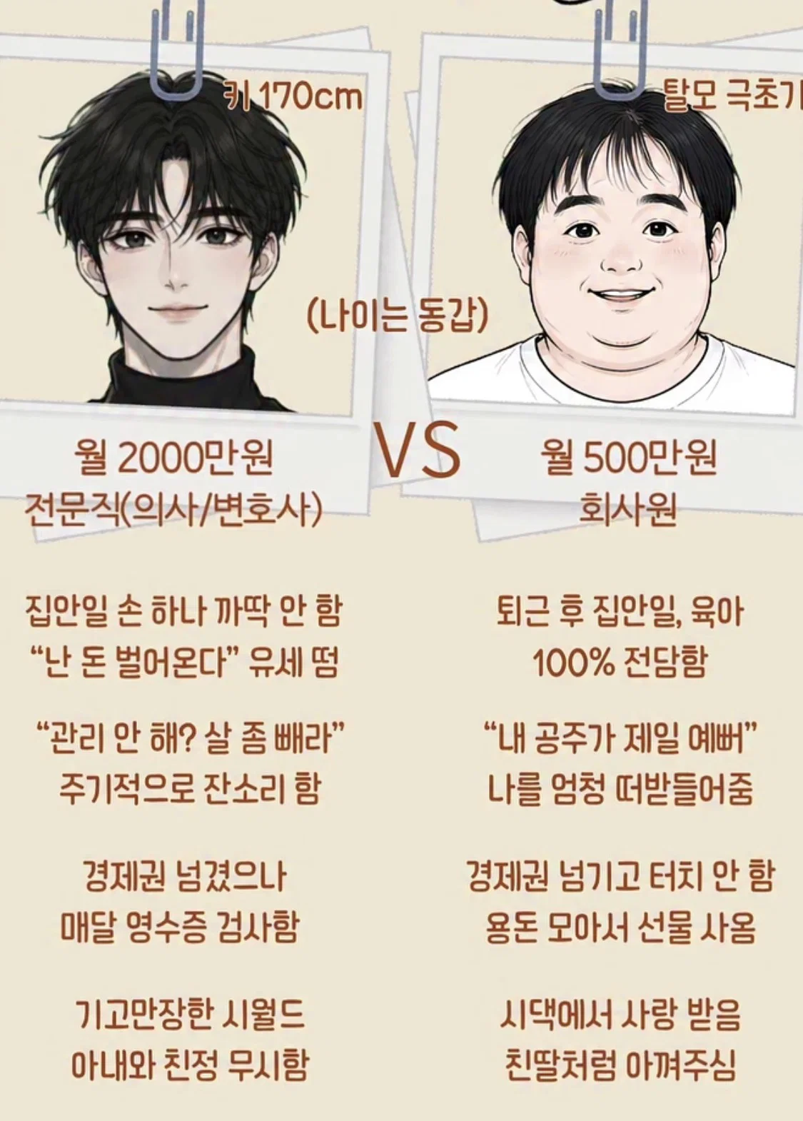 남편을 골라야 한다면?