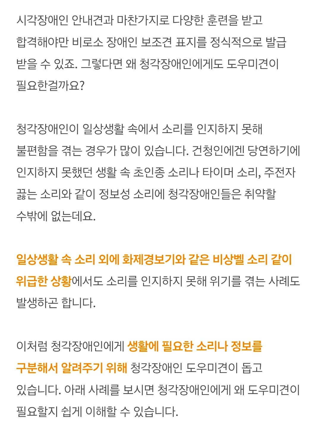 청각장애인 보조견을 처음 본 버스기사