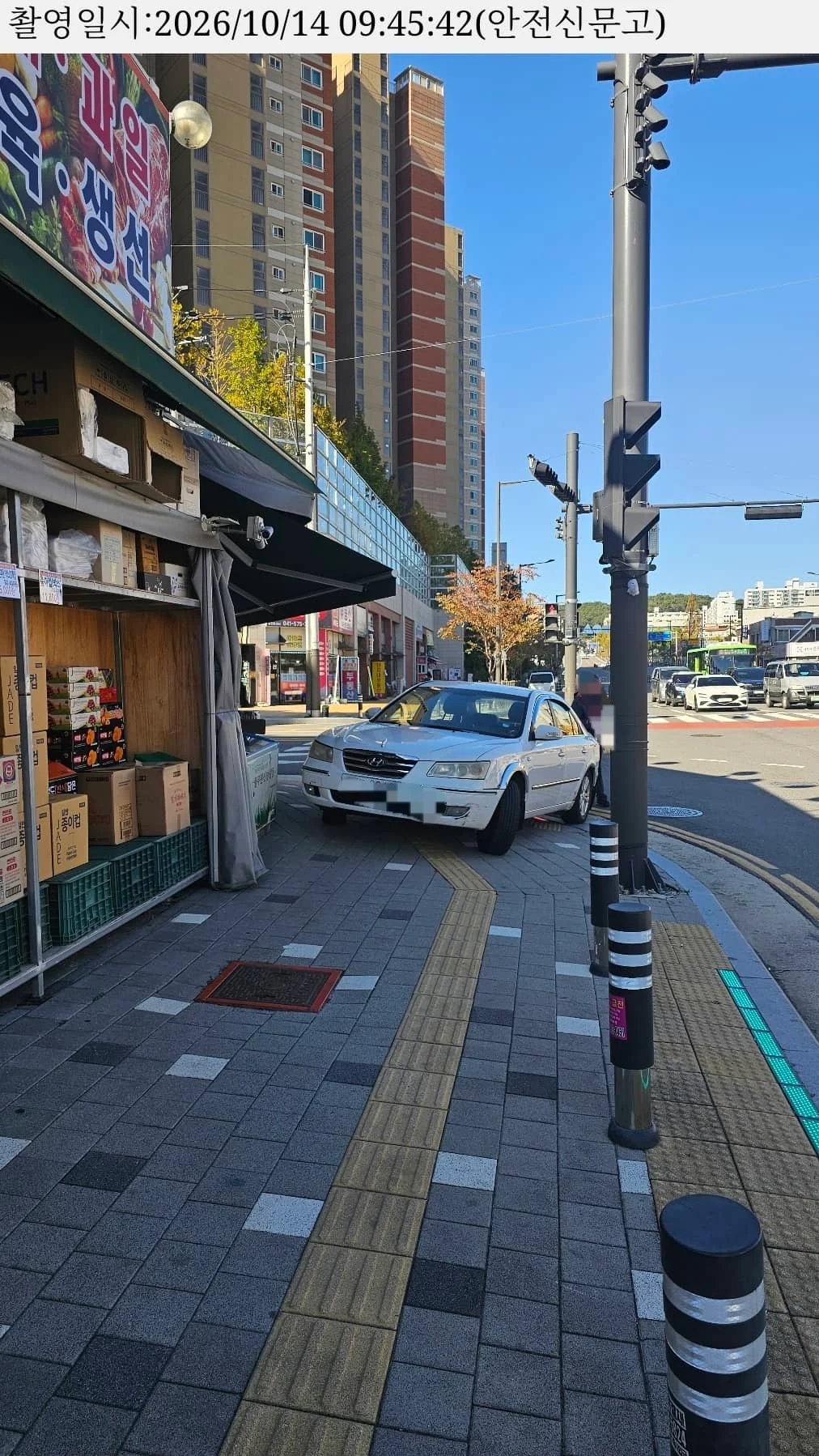 아침에 야비군가면서 인도주차 신고후기