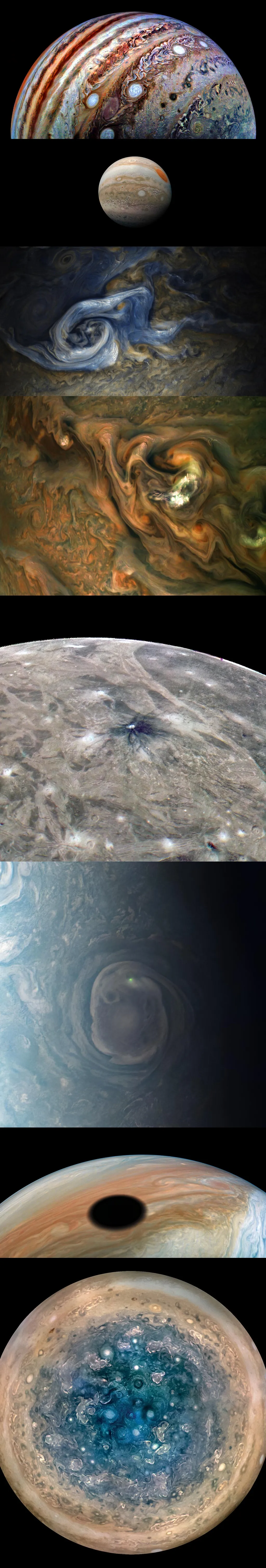 NASA의 탐사선 주노가 촬영한 목성