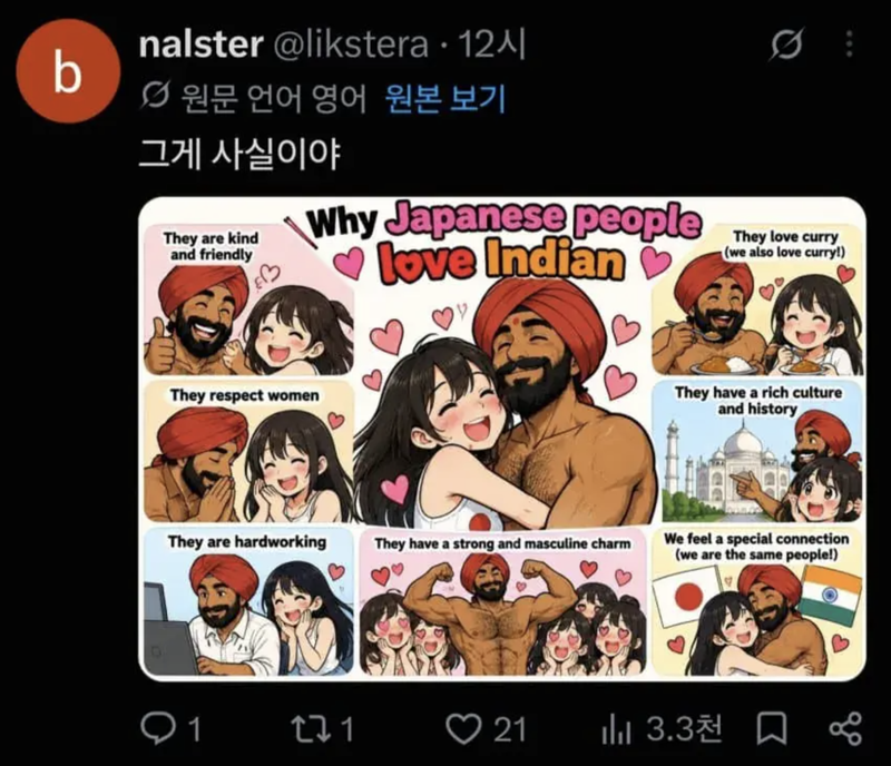 요즘 인도 남성들 sns 근황