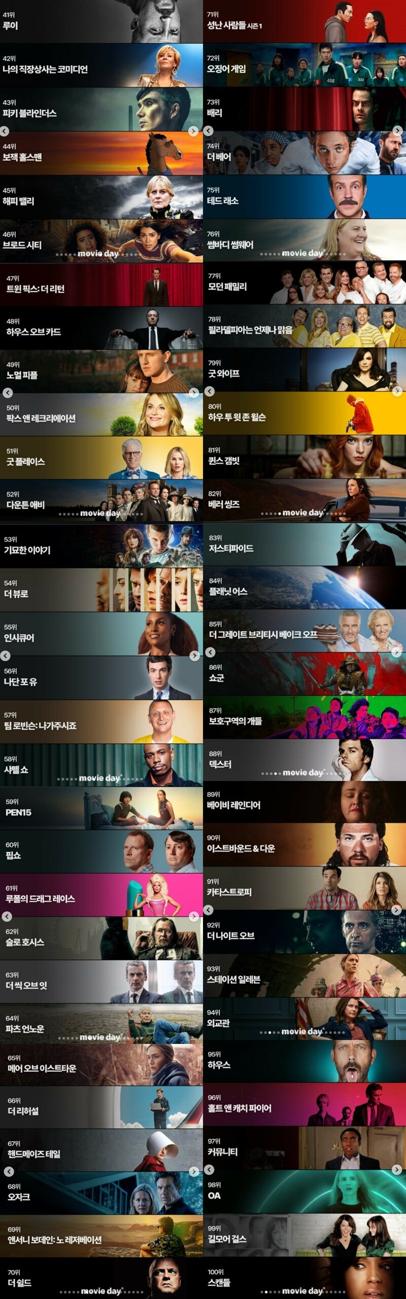 뉴욕타임스 선정 21세기 최고의 TV 시리즈 (2)