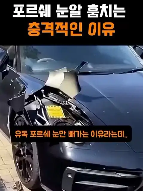 도둑들이 포르셰 눈알만 빼가는 이유