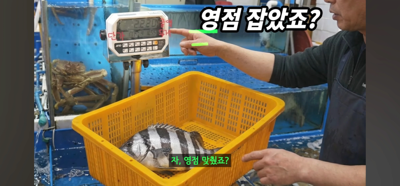 수산시장 저울치기 근황