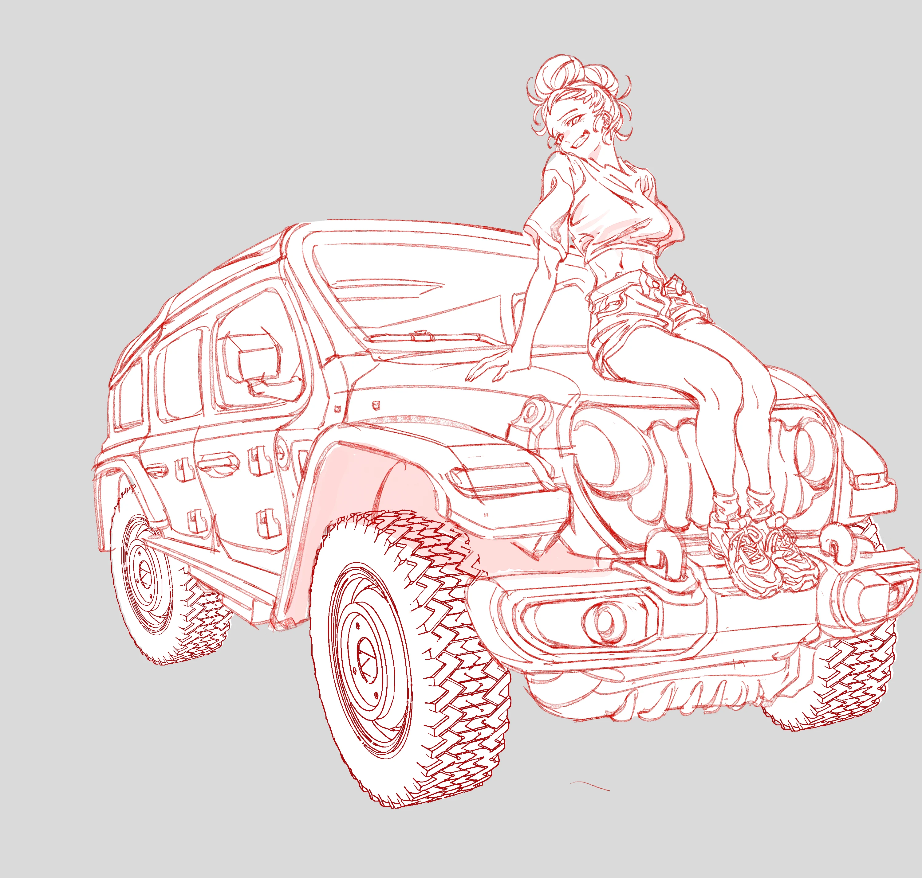 자동차 시리즈 그림 러프 (3)