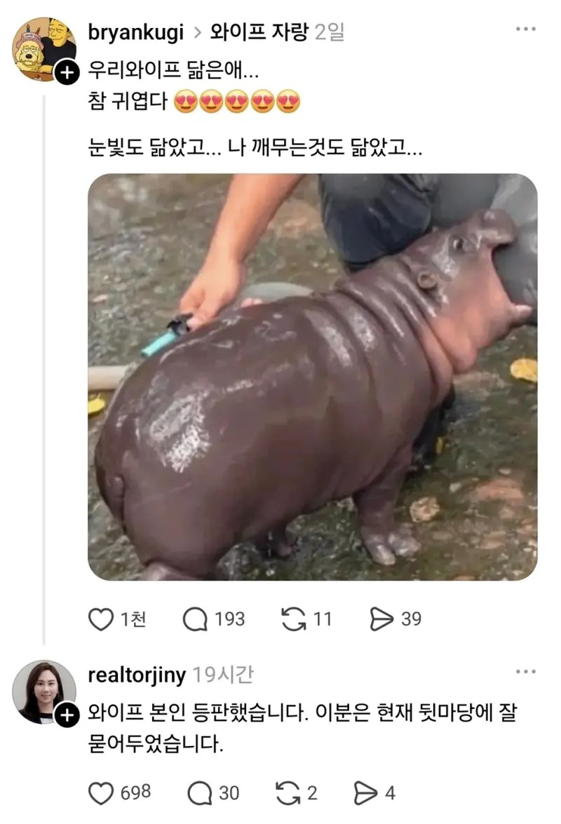 마누라 닮은사진 올린 유부남