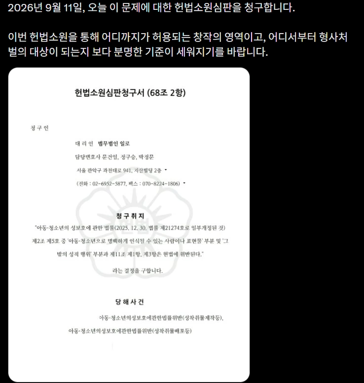 2D 아청법 헌법소원심판 청구 news (2)