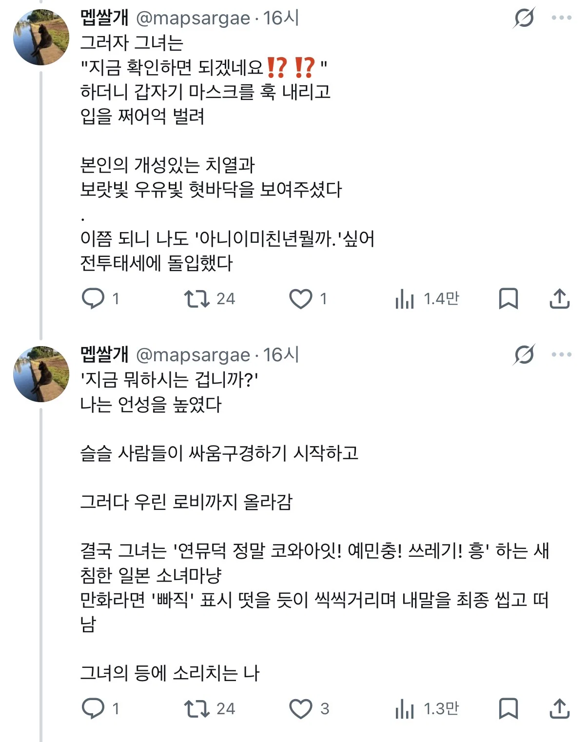 사람들이 무슨 패러디인 줄 알았다는 관극 후기.... (6)