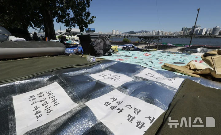 여의도 불꽃축제 돗자리 알박기 근황 (5)