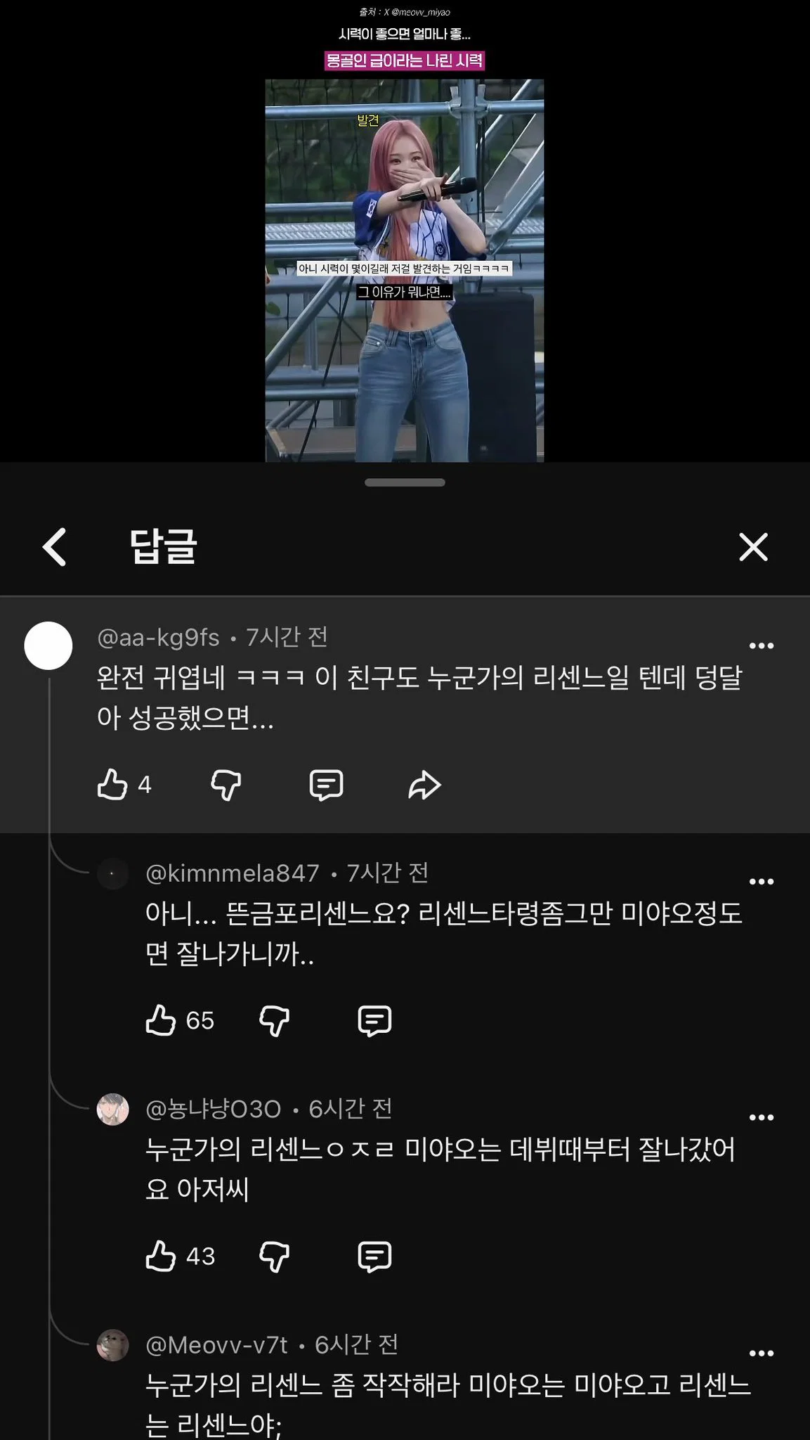 (혐주의) 트위터 알티타는 돌판 민심 돌아서게 만든 리센느 일부 남팬들 댓글들