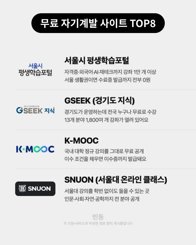 서울대 강의도 무료로 들을 수 있다