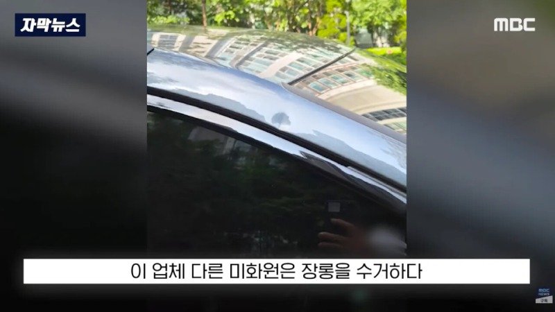 "이걸 미화원에 떠넘겨?"..부서진 차주마저 '극대노'한 환경미화 업체 (13)