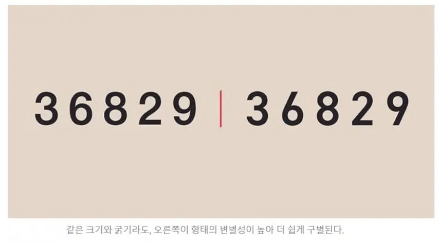 고령자의 눈은 글자를 다르게 본다.