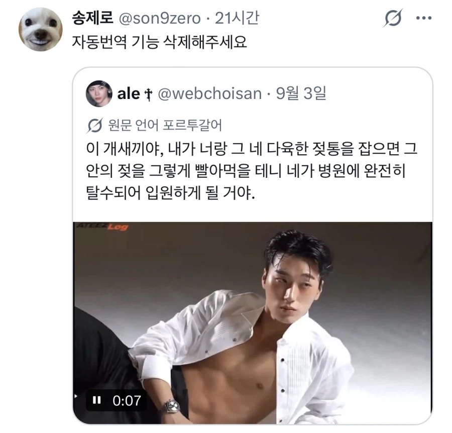 빗발치는 자동번역 삭제 요구